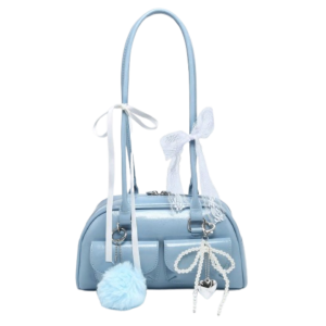Blue Doll Lace Mini Duffel